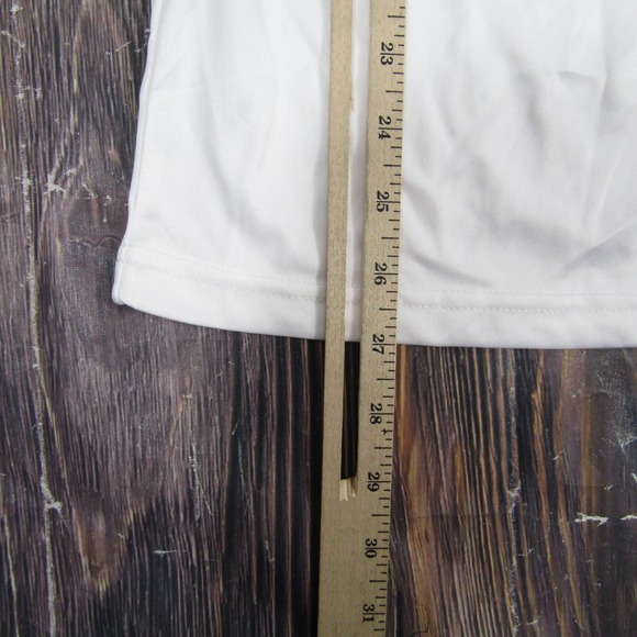 Collars & Co Dress Collar Polo Shirt Mens Medium White 100% Polyester Golf 1005 - Picture 6 of 6